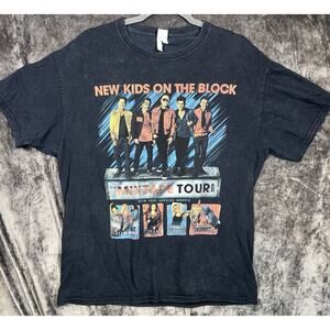 New Kids On The Block Mixtape Tour 2019 Band T-Shirt NKOTB Black Size L